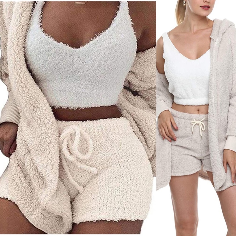 Fuzzy 3 Piece Pajama Set